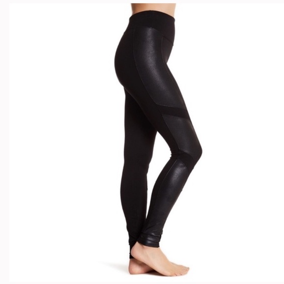 SPANX Pants - Spanx Motto Faux Leather Panel Leggings